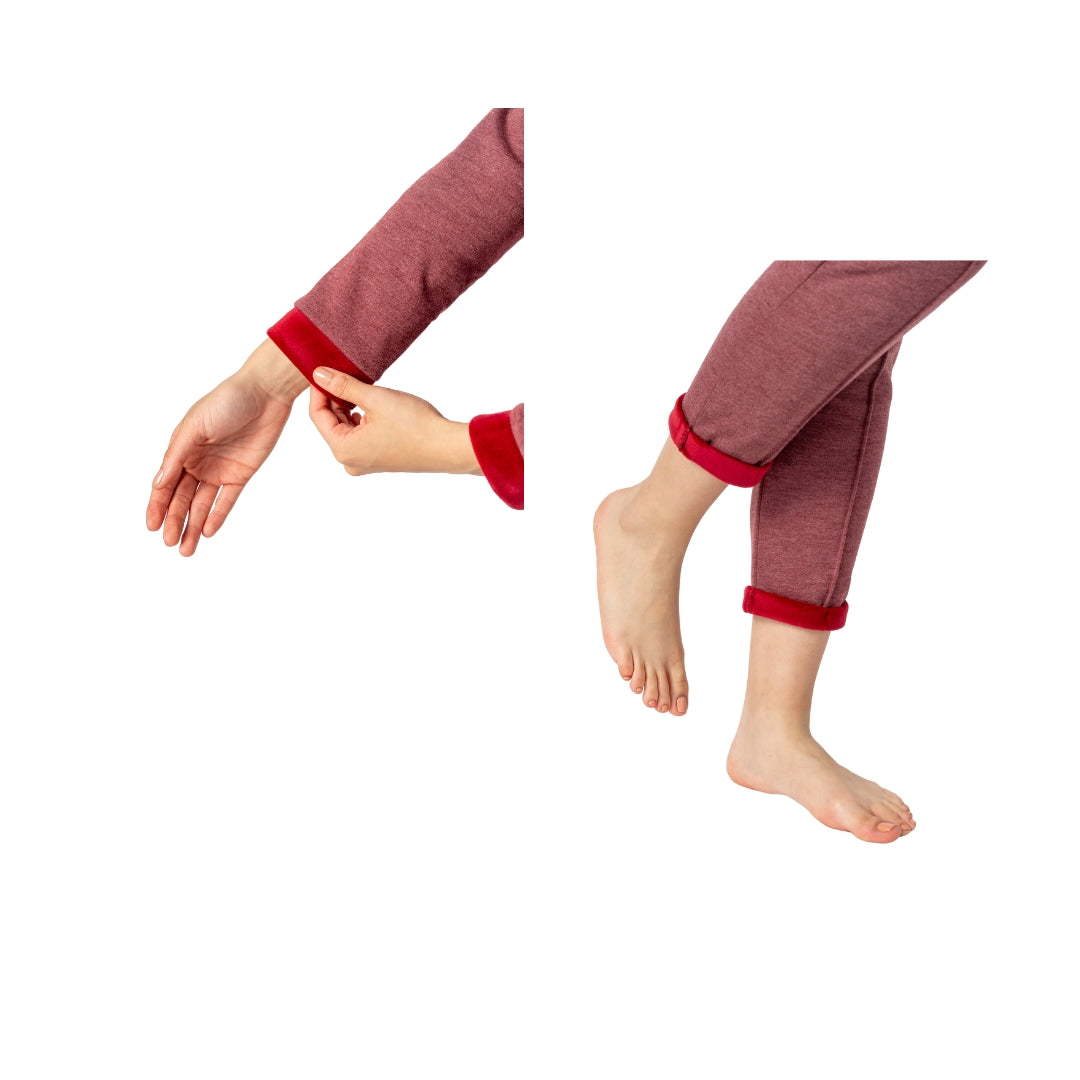Pijama Mujer Aura - Vino