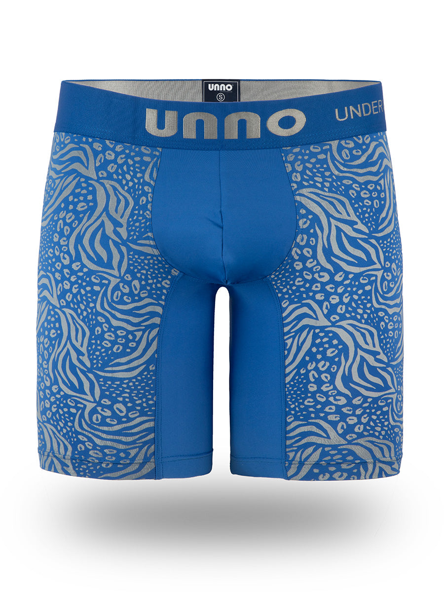 Boxer Largo Microfibra Azul Italiano