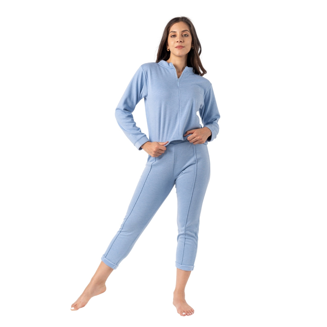 Pijama Mujer Aura - Celeste
