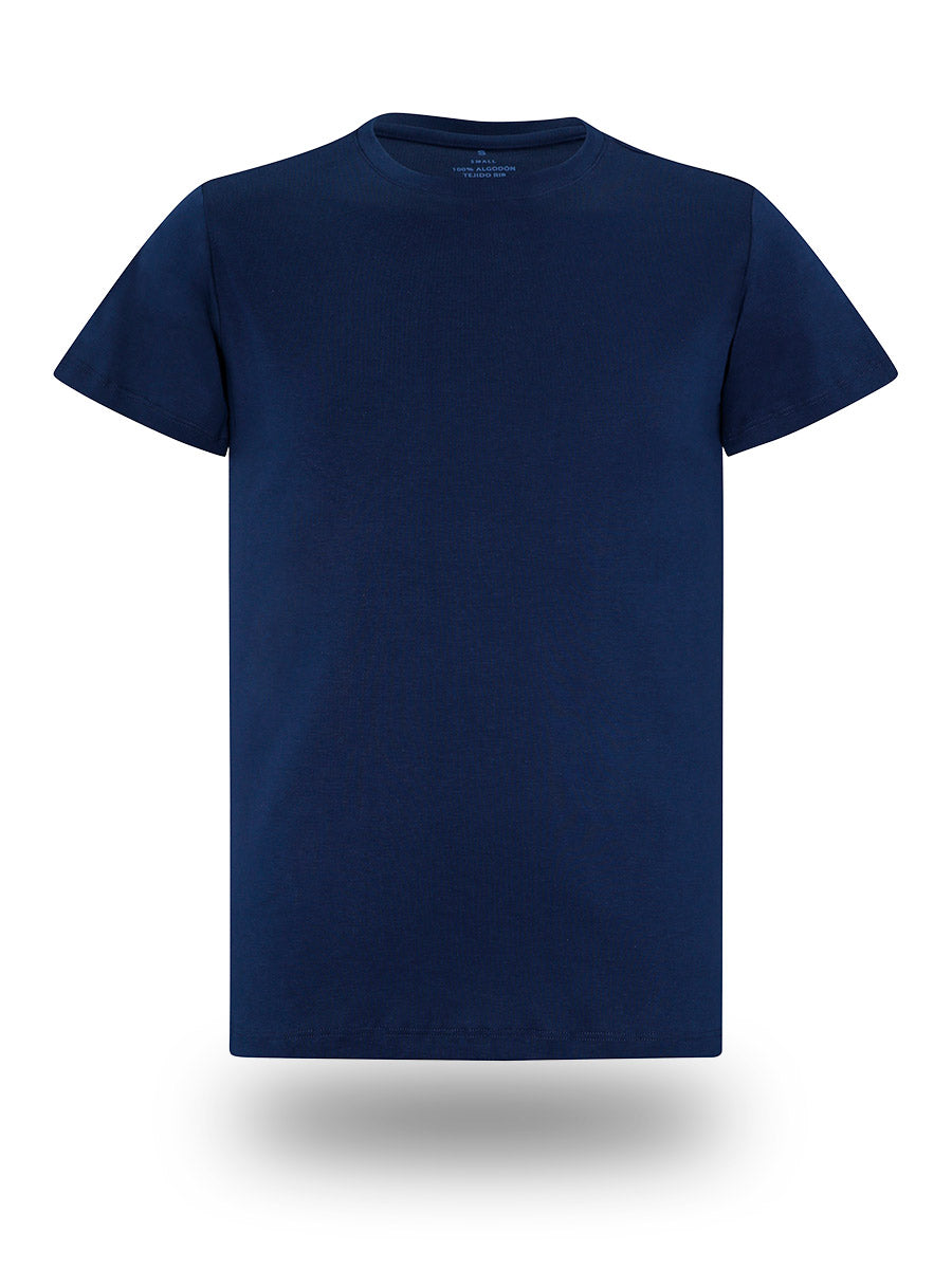 Polera Manga Corta Azul
