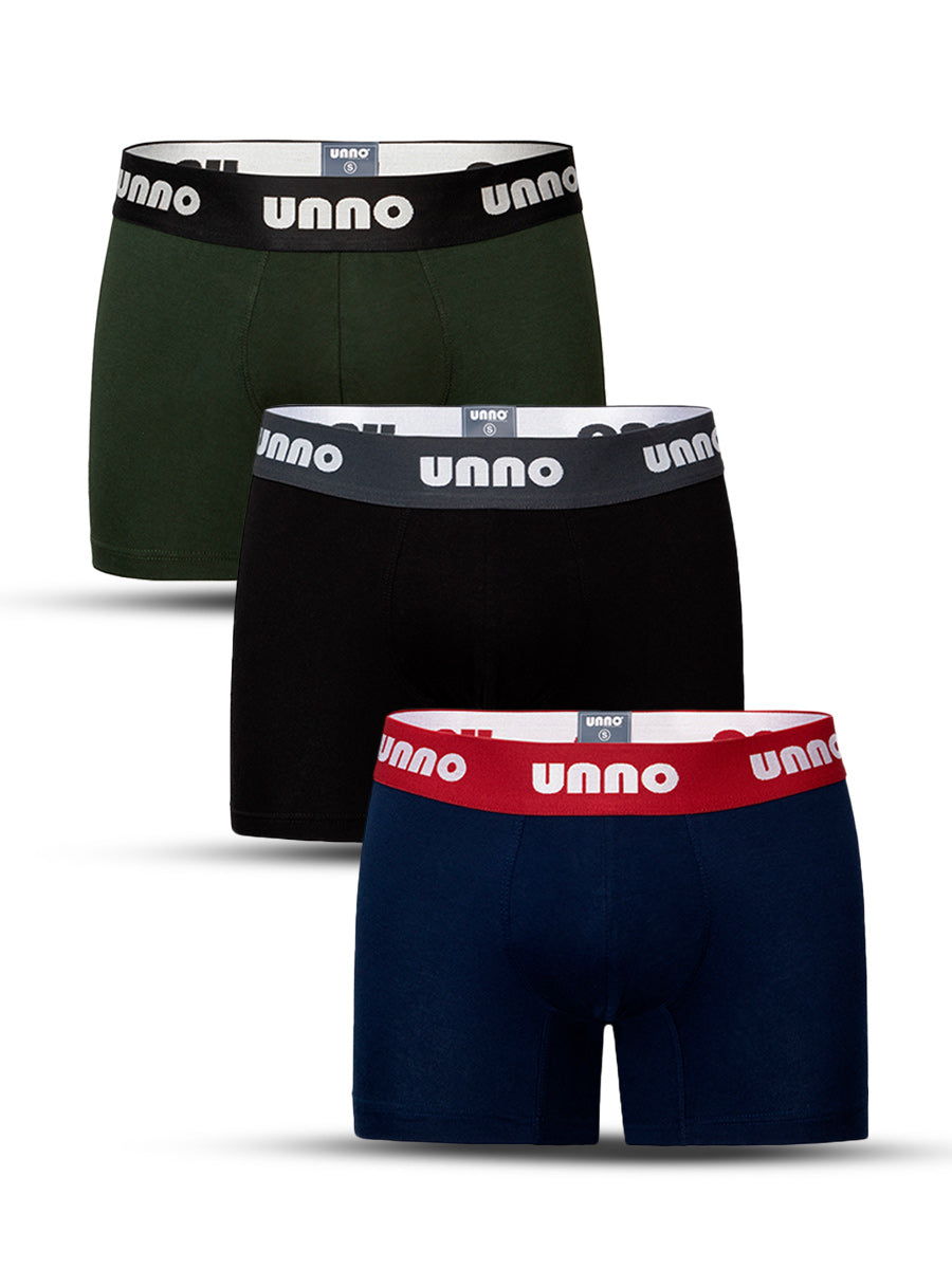 Tripack Boxer Hombre Básico Colores TP02