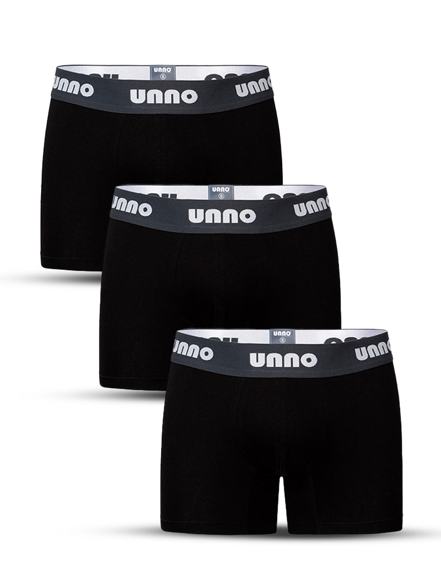Tripack Boxer Hombre Básico Color Negro TP04